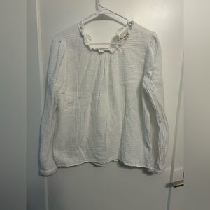 Xirena White Long Sleeve Blouse